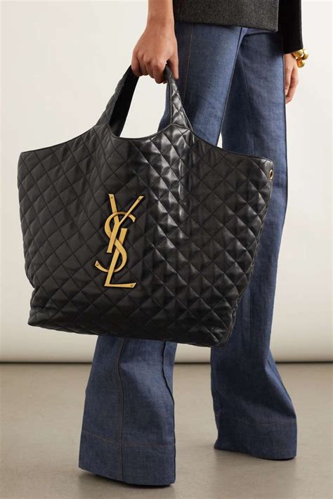 tote bag ysl stars|YSL large quilted tote bag.